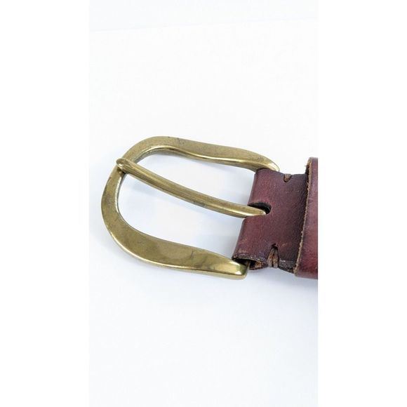 LRL Dark Brown Burgundy Genuine Leather Belt 36-40 In Lauren Ralph Lauren 38 In main image 6
